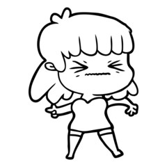 cartoon woman