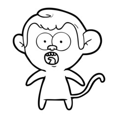 cartoon shocked monkey