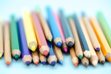colored pencils close-up