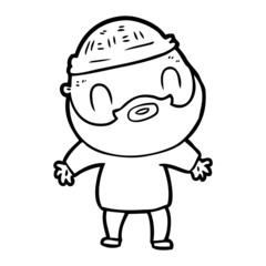 cartoon bearded man