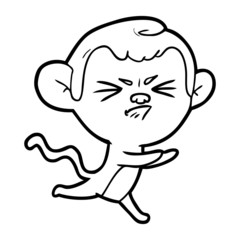 cartoon annoyed monkey