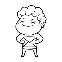 cartoon friendly man