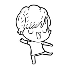 cartoon woman talking