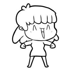 cartoon woman