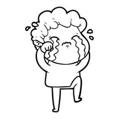 cartoon man crying