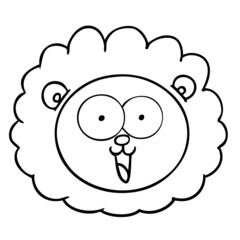 cartoon lion face