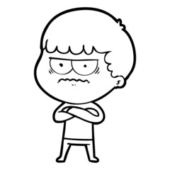 cartoon annoyed man