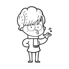 cartoon woman