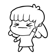 cartoon woman