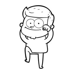 cartoon happy man