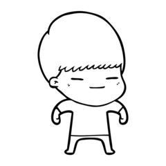 cartoon smug boy