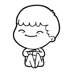 cartoon smiling boy