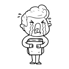 cartoon crying man