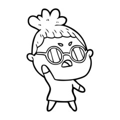 cartoon annoyed woman