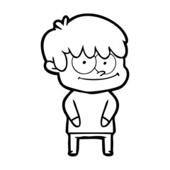 happy cartoon man