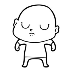 cartoon bald man