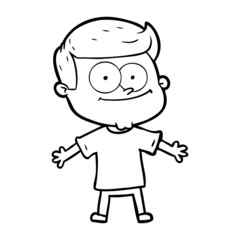 Fototapeta premium cartoon happy man