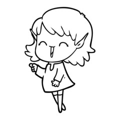 cartoon elf girl
