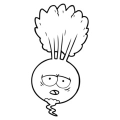 cartoon root vegetable