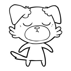 Obraz premium cute cartoon dog