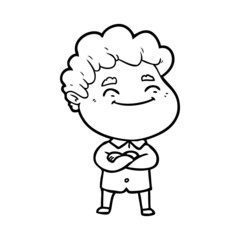 Obraz premium cartoon friendly man