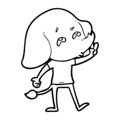 cartoon elephant remembering