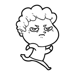 cartoon angry man