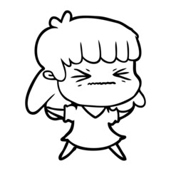 Obraz premium cartoon woman