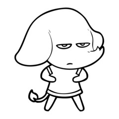 annoyed cartoon elephant