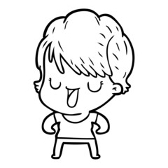 cartoon woman talking