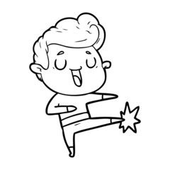 happy cartoon man
