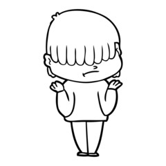 cartoon boy with untidy hair