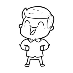 cartoon man laughing