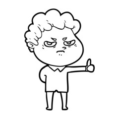 cartoon angry man