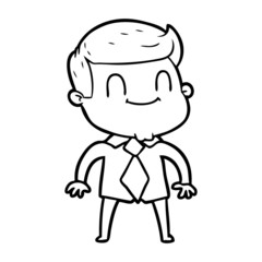 cartoon friendly man