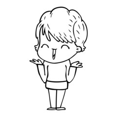 cartoon laughing woman