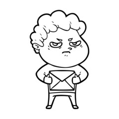 cartoon angry man
