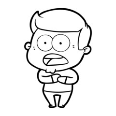 cartoon shocked man