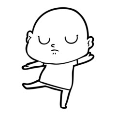 Obraz premium cartoon bald man