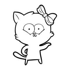 Fototapeta premium cartoon cat