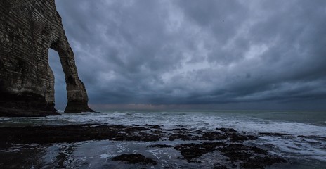 the famous impressionist Monet used to draw this beach in Normandy 