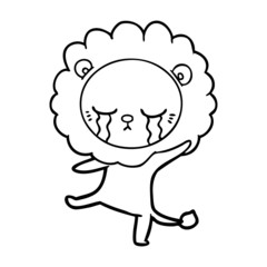 crying cartoon lion