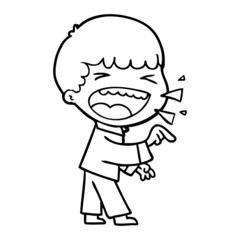cartoon laughing man