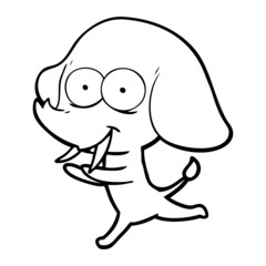 happy cartoon elephant