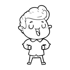 happy cartoon man