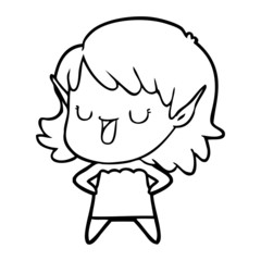 cartoon elf girl