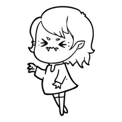 annoyed cartoon vampire girl