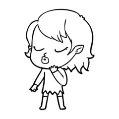 cute cartoon vampire girl