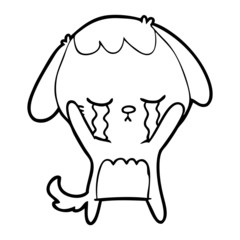 cartoon dog crying
