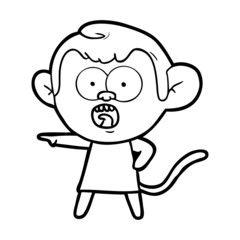 cartoon shocked monkey